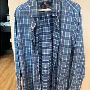 Vineyard Vines Blue Plaid Men's Shirt